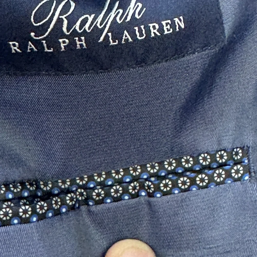 Ralph Lauren Blazer Men 50R Blue Plaid Wool Blend 2 Button Notched Dual Vented